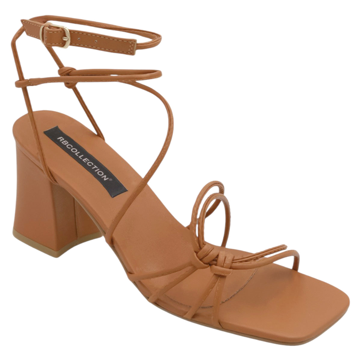 Foto 2 pulgar | Sandalia de Tacón Rbcollection Piel Vegana para Mujer