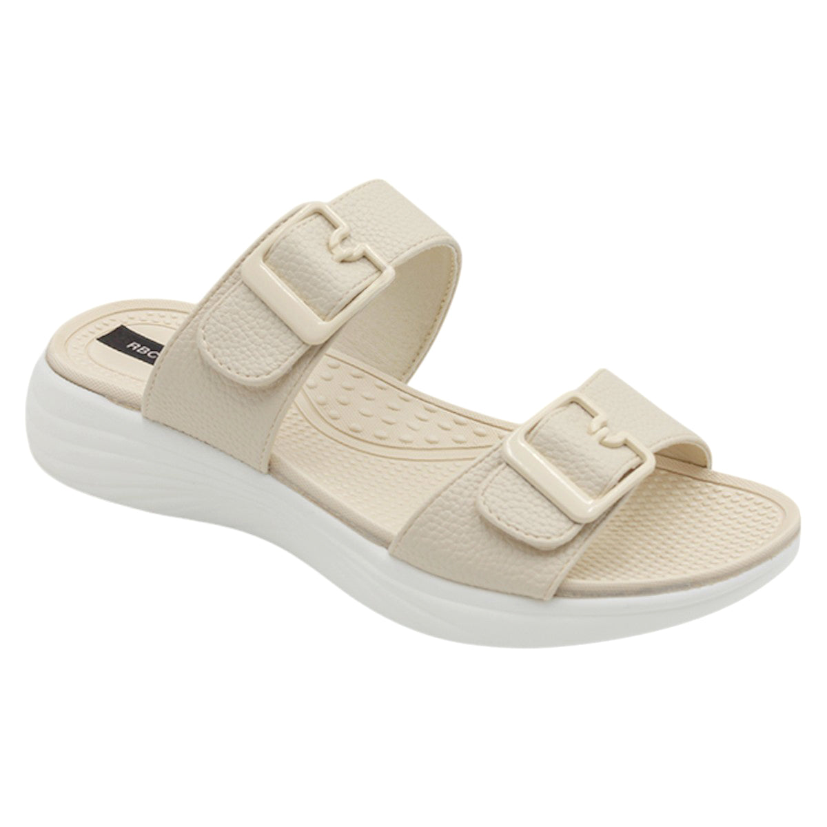 Sandalias con Plataforma Rbcollection Piel Vegana Beige para Mujer