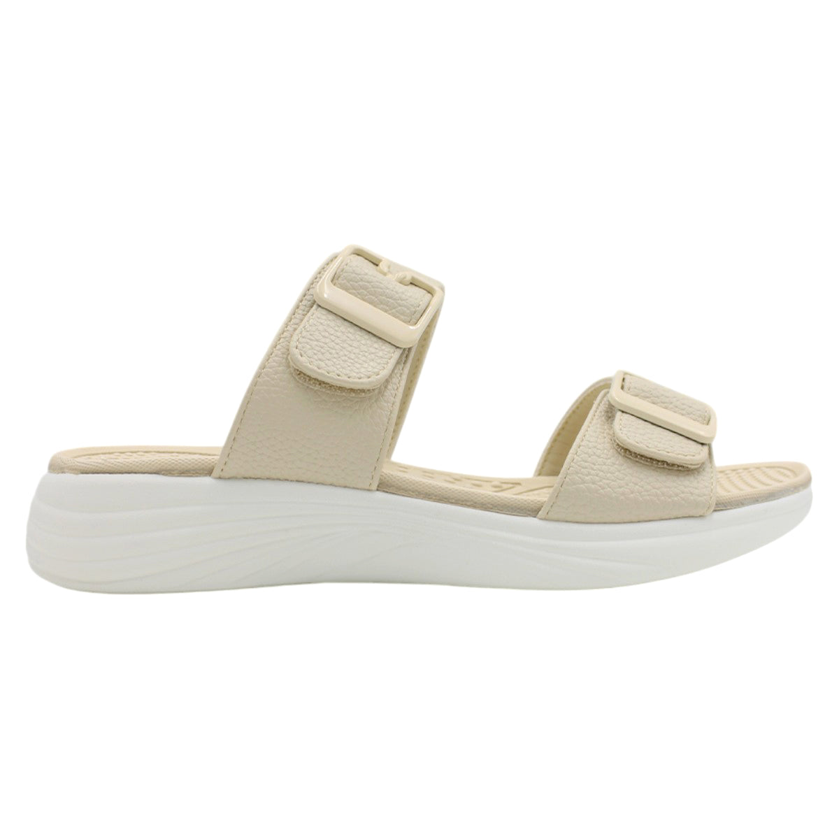 Foto 2 | Sandalias con Plataforma Rbcollection Piel Vegana Beige para Mujer