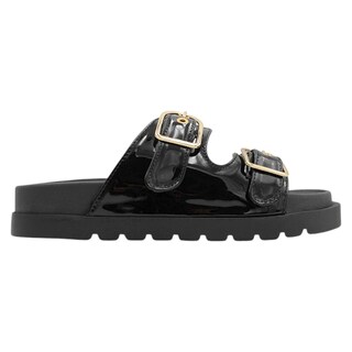 Foto 2 | Sandalias con Plataforma Rbcollection Charol Negro Para Mujer