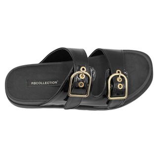 Foto 4 | Sandalias con Plataforma Rbcollection Charol Negro Para Mujer