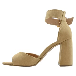 Foto 4 | Sandalia de Tacón Rbcollection Café para Mujer