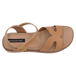 Foto 3 | Sandalias con Plataforma Piel Vegana Café para Mujer
