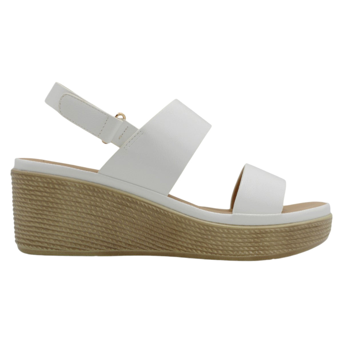 Foto 2 | Sandalias con Plataforma Blancos para Mujer