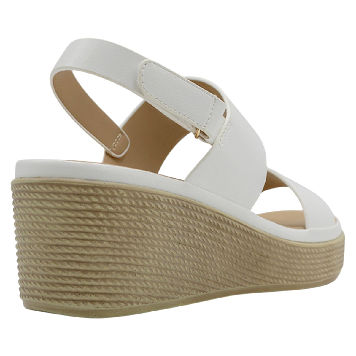 Foto 3 | Sandalias con Plataforma Blancos para Mujer