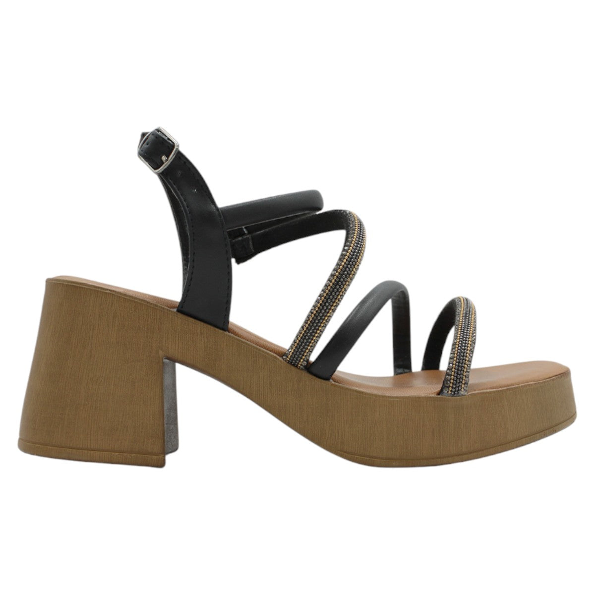 Foto 2 | Sandalia de Tacón Rbcollection Piel Vegana para Mujer