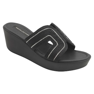Foto 1 | Sandalias con Plataforma Exterior Negro para Mujer Rbcollection