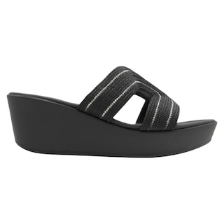 Foto 2 | Sandalias con Plataforma Exterior Negro para Mujer Rbcollection