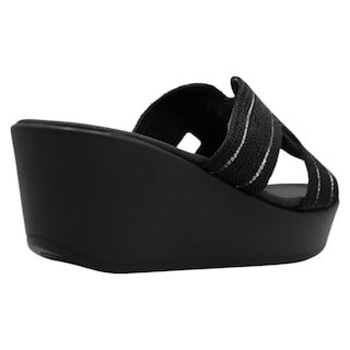Foto 3 | Sandalias con Plataforma Exterior Negro para Mujer Rbcollection
