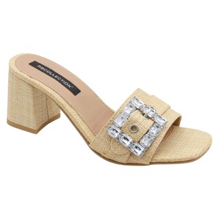 Foto 1 | Sandalias con Tacón Rbcollection Beige para Mujer