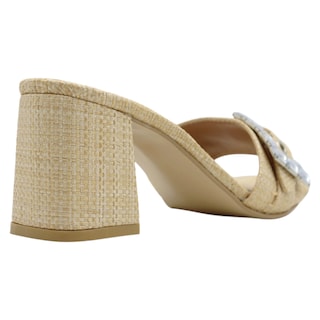 Foto 3 | Sandalias con Tacón Rbcollection Beige para Mujer