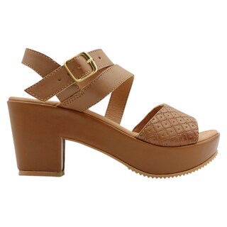 Foto 2 | Sandalias con Tacón Rbcollection Cafés para