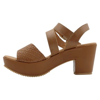 Foto 4 | Sandalias con Tacón Rbcollection Cafés para