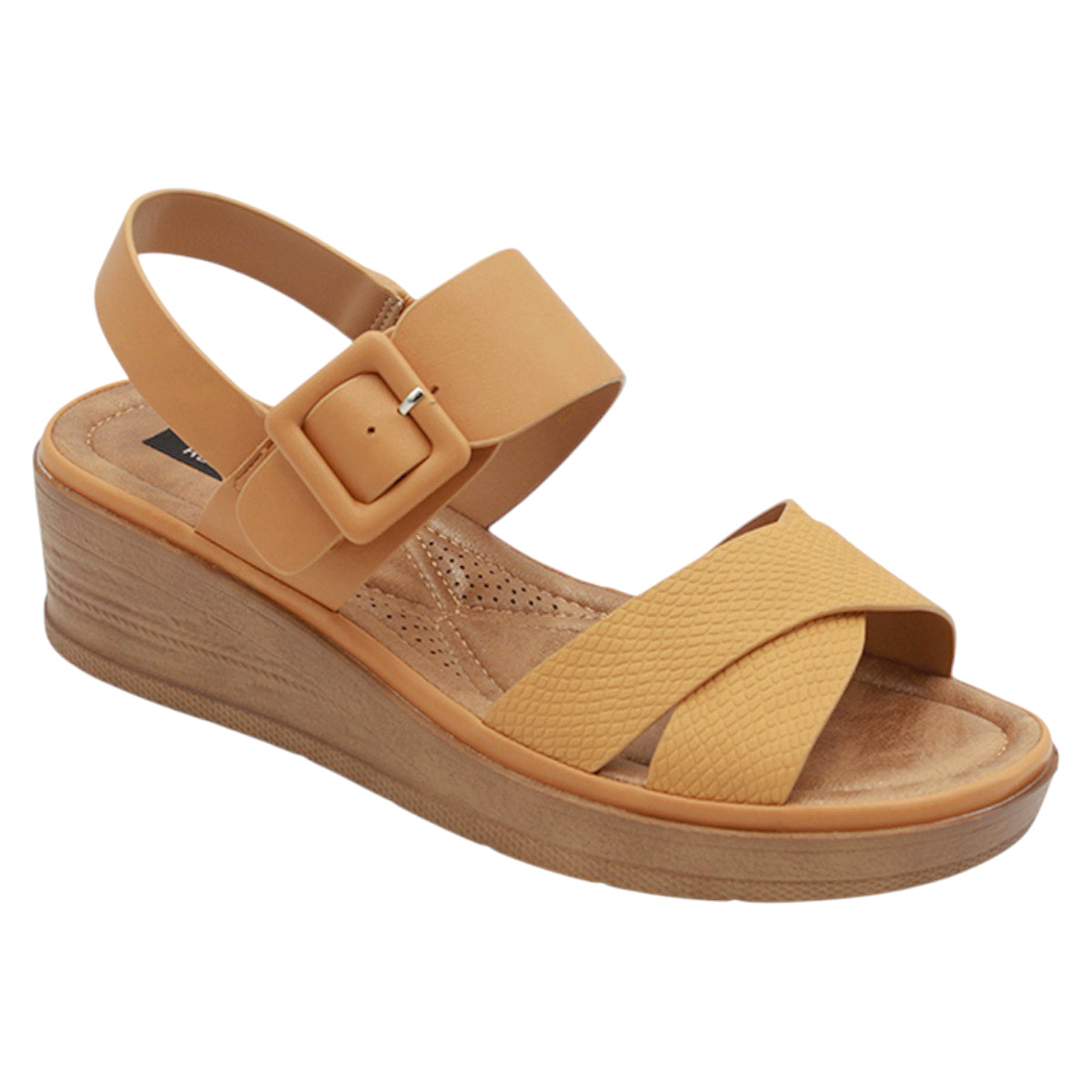 Sandalias con Plataforma Rbcollection Piel Vegana Café para Mujer