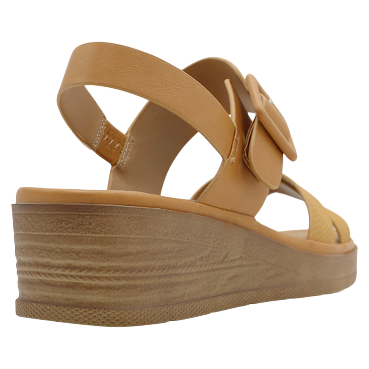 Foto 4 pulgar | Sandalias con Plataforma Rbcollection Piel Vegana Café para Mujer