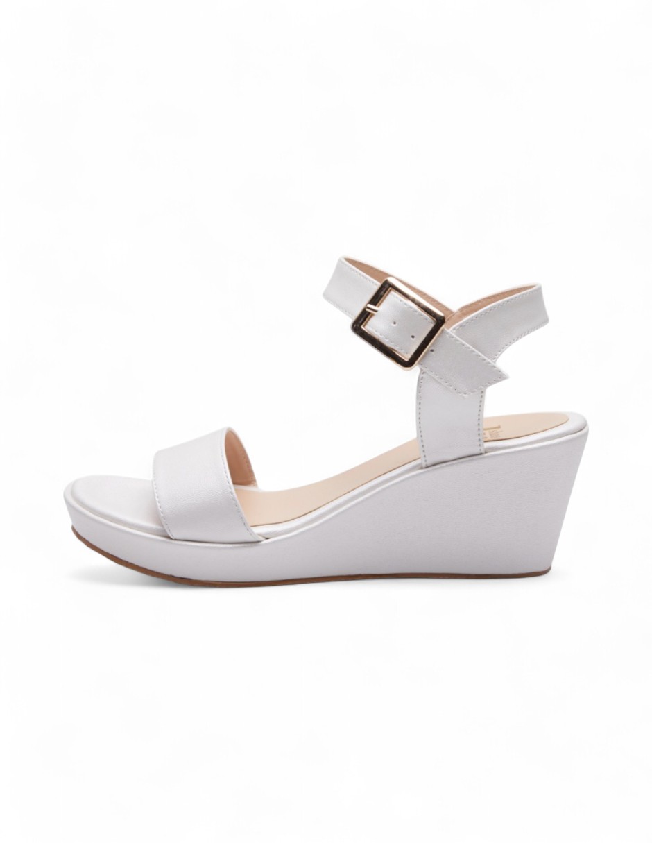 Foto 2 | Plataforma Calzado Watanabe Color Blanco Ajuste Tobillo