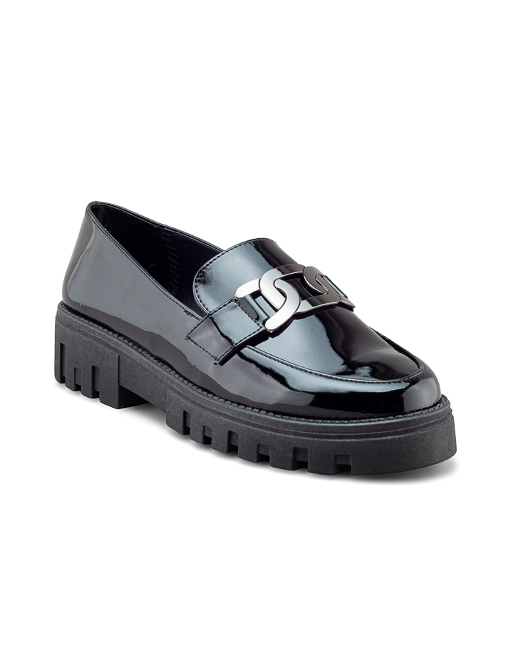 Foto 2 pulgar | Mocasín De Charol Con Hebilla Y Plataforma