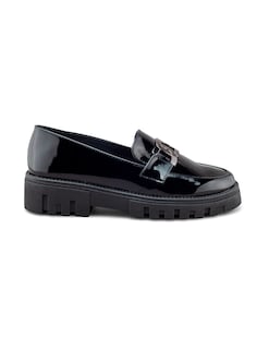 Foto 2 | Mocasín De Charol Con Hebilla Y Plataforma