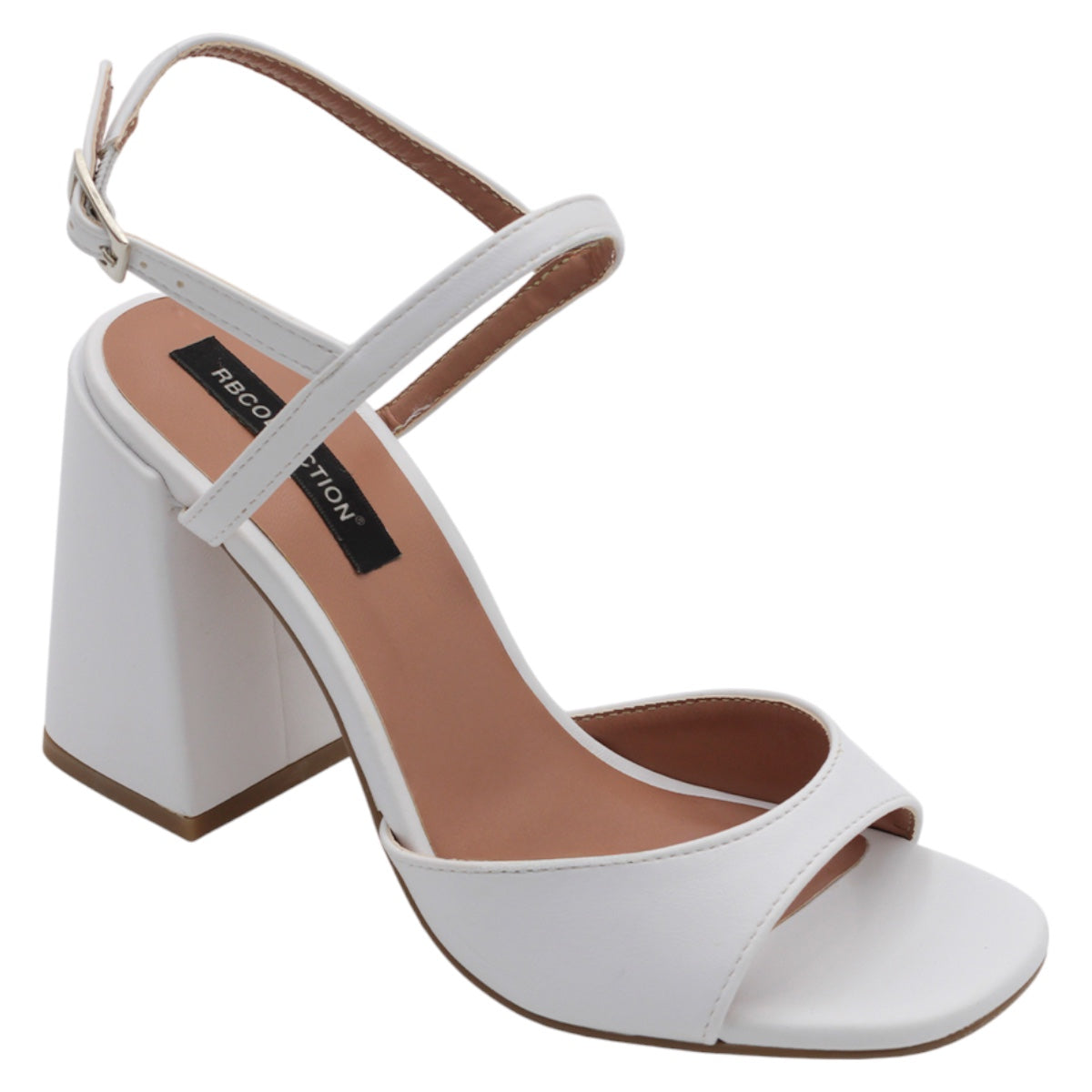 Foto 2 pulgar | Sandalia Con Tacón Exterior Piel Vegana Color Blanco Para Mujer De Rbcollection