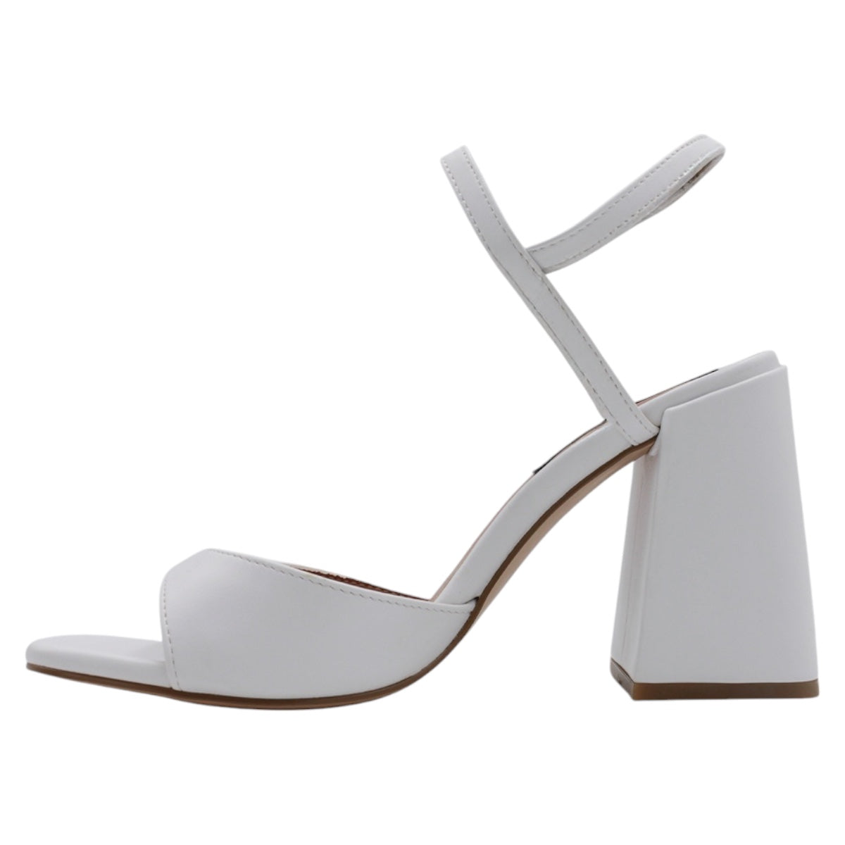 Foto 5 pulgar | Sandalia Con Tacón Exterior Piel Vegana Color Blanco Para Mujer De Rbcollection