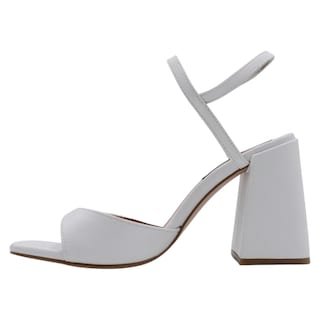 Foto 4 | Sandalia Con Tacón Exterior Piel Vegana Color Blanco Para Mujer De Rbcollection
