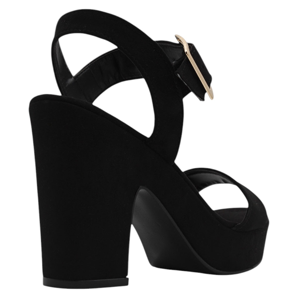 Foto 4 pulgar | Sandalia Con Tacón Exterior Gamuza Color Negro Para Mujer De Rbcollection