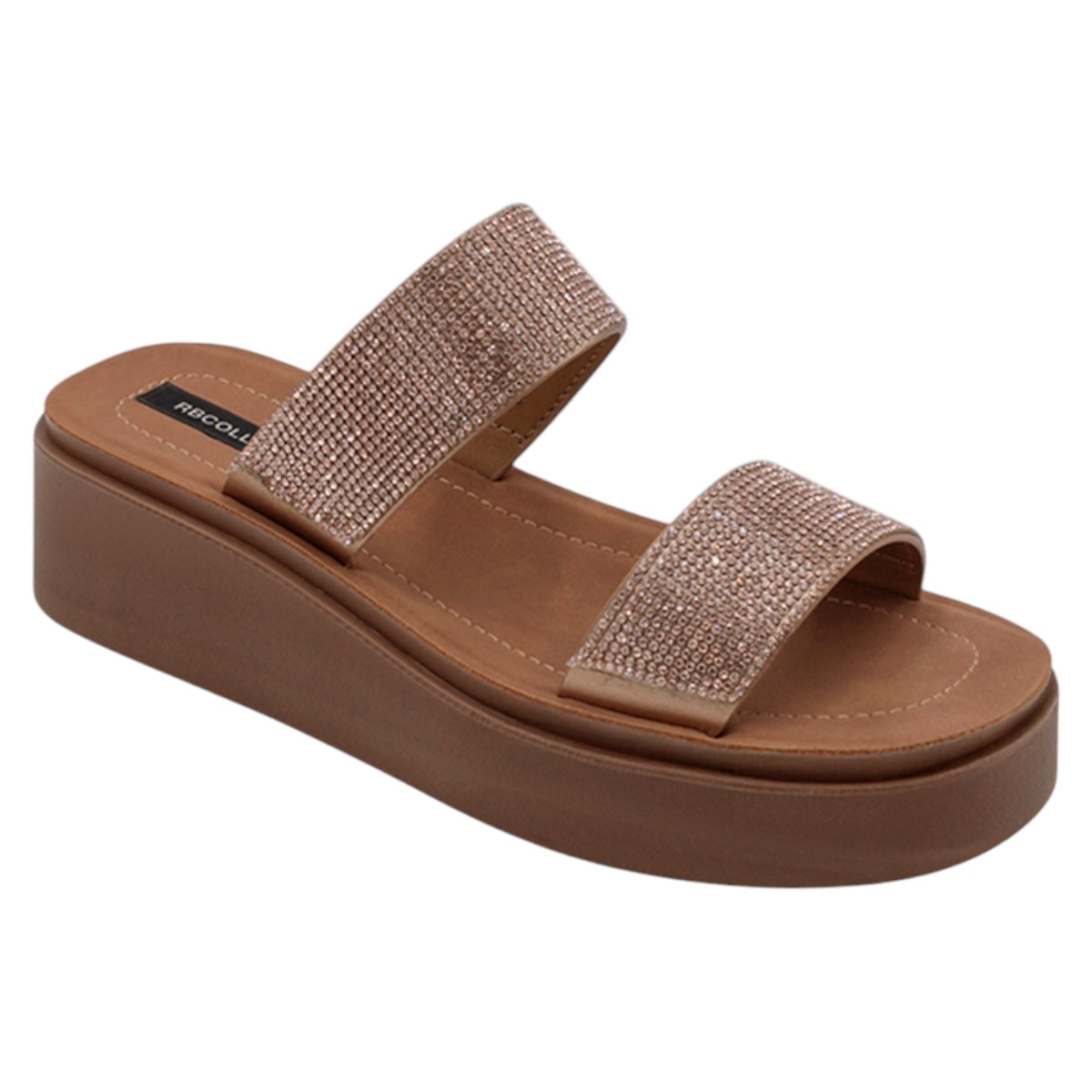 Foto 2 pulgar | Sandalias Con Plataforma Exterior Textil Color Café Para Mujer De Rbcollection