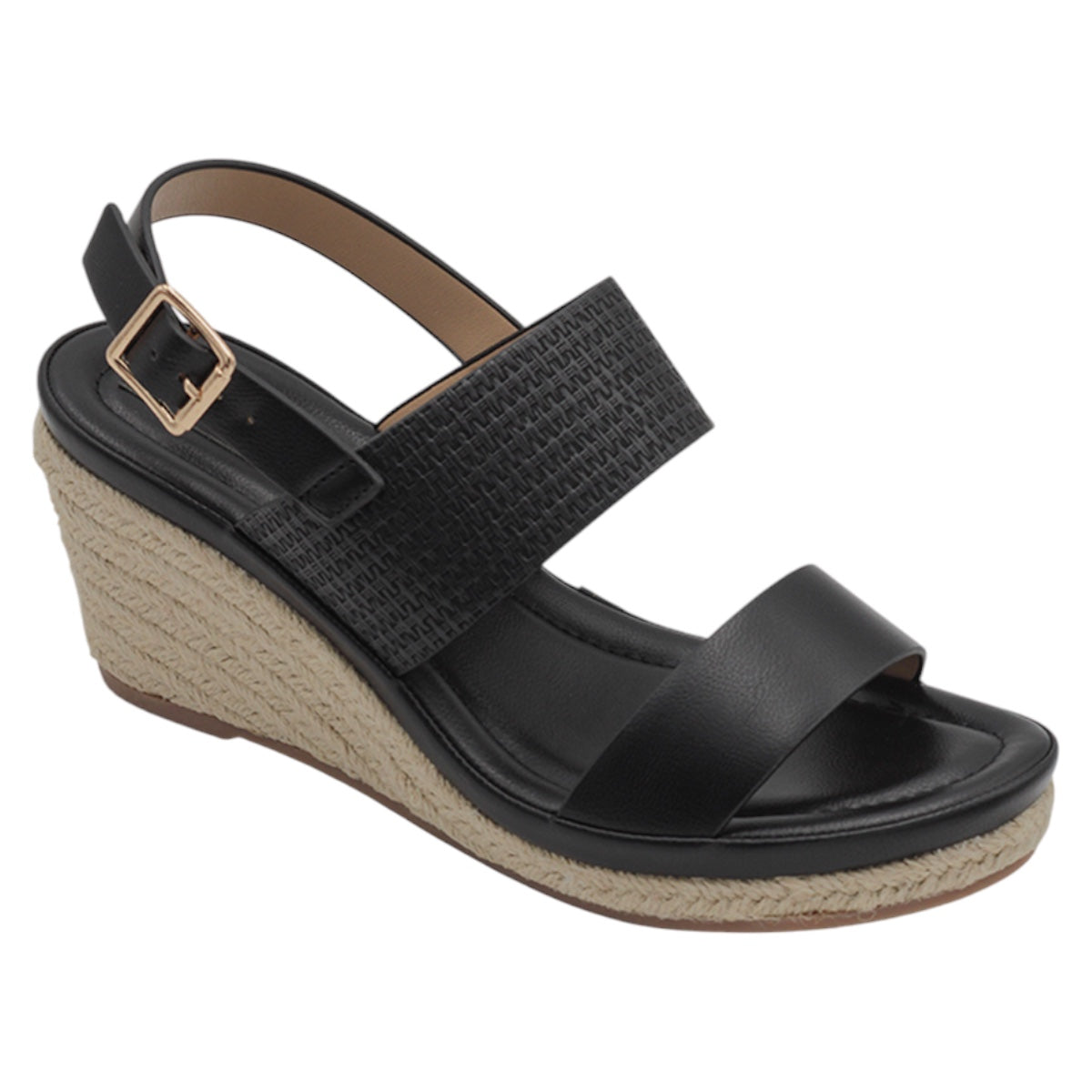 Foto 2 pulgar | Sandalias Con Plataforma Exterior Piel Vegana Color Negro Para Mujer De Rbcollection