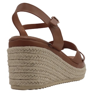 Foto 3 | Sandalias Con Plataforma Exterior Piel Vegana Color Café Para Mujer De Rbcollection