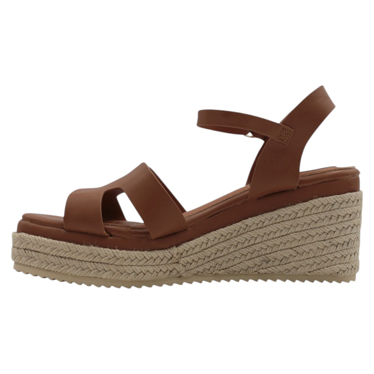 Foto 5 pulgar | Sandalias Con Plataforma Exterior Piel Vegana Color Café Para Mujer De Rbcollection