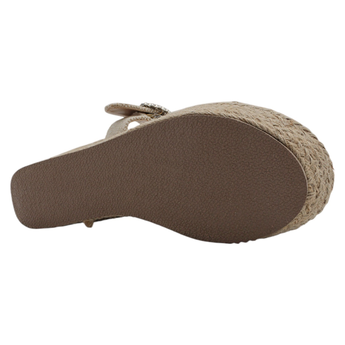 Foto 6 pulgar | Sandalias Con Plataforma Exterior Textil Color Beige  Para Mujer De Rbcollection