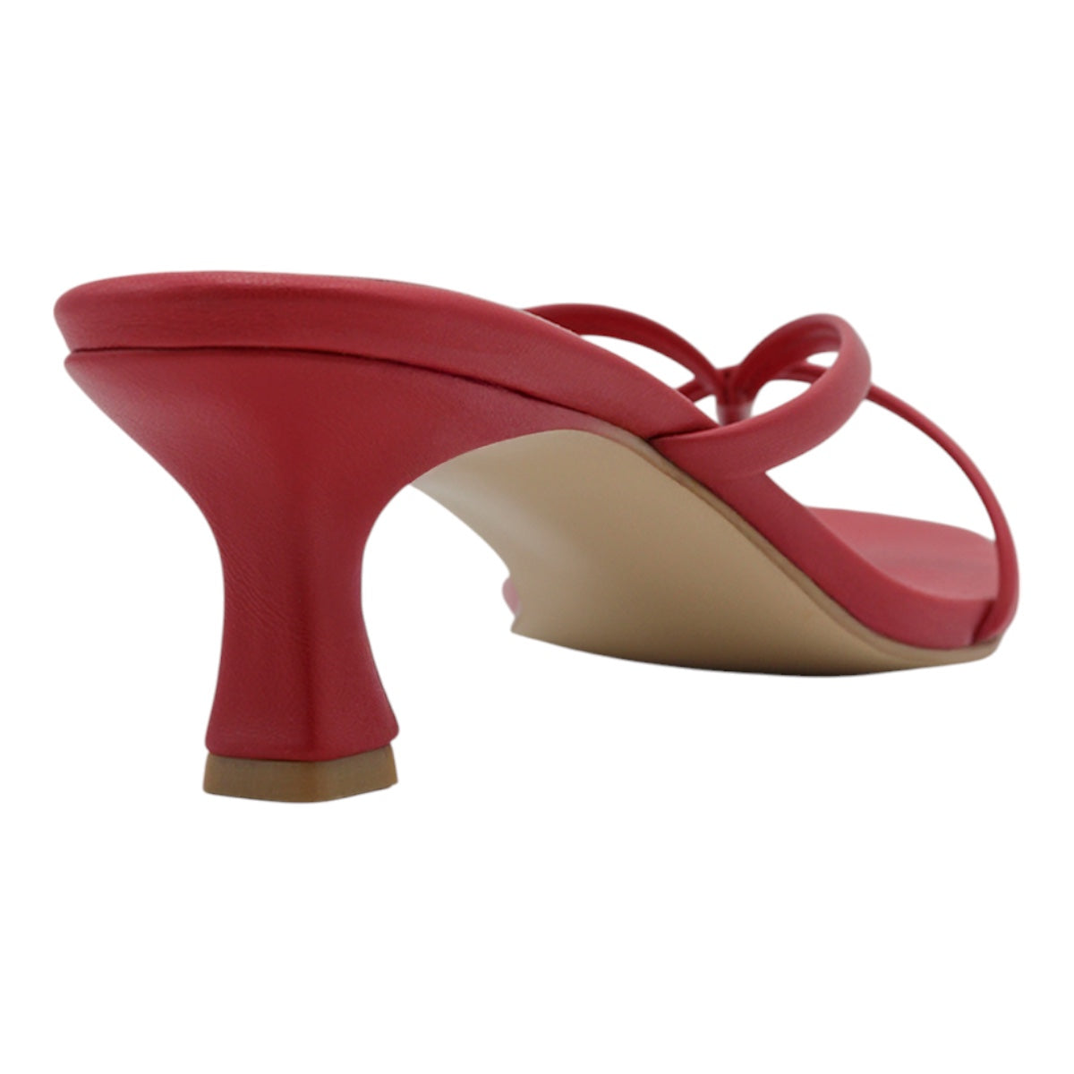Foto 4 pulgar | Sandalia Con Tacón Exterior Piel Vegana Color Rojo Para Mujer De Rbcollection
