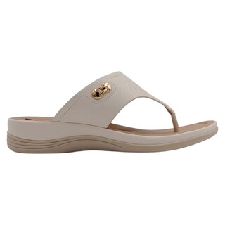Foto 2 | Sandalias Con Plataforma Exterior Piel Vegana Color Beige Para Mujer De Rbcollection