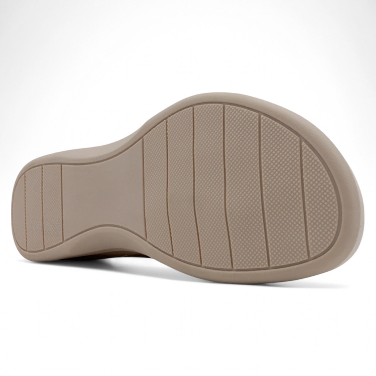 Foto 5 pulgar | Sandalias Con Plataforma Exterior Piel Vegana Color Beige  Para Mujer De Rbcollection