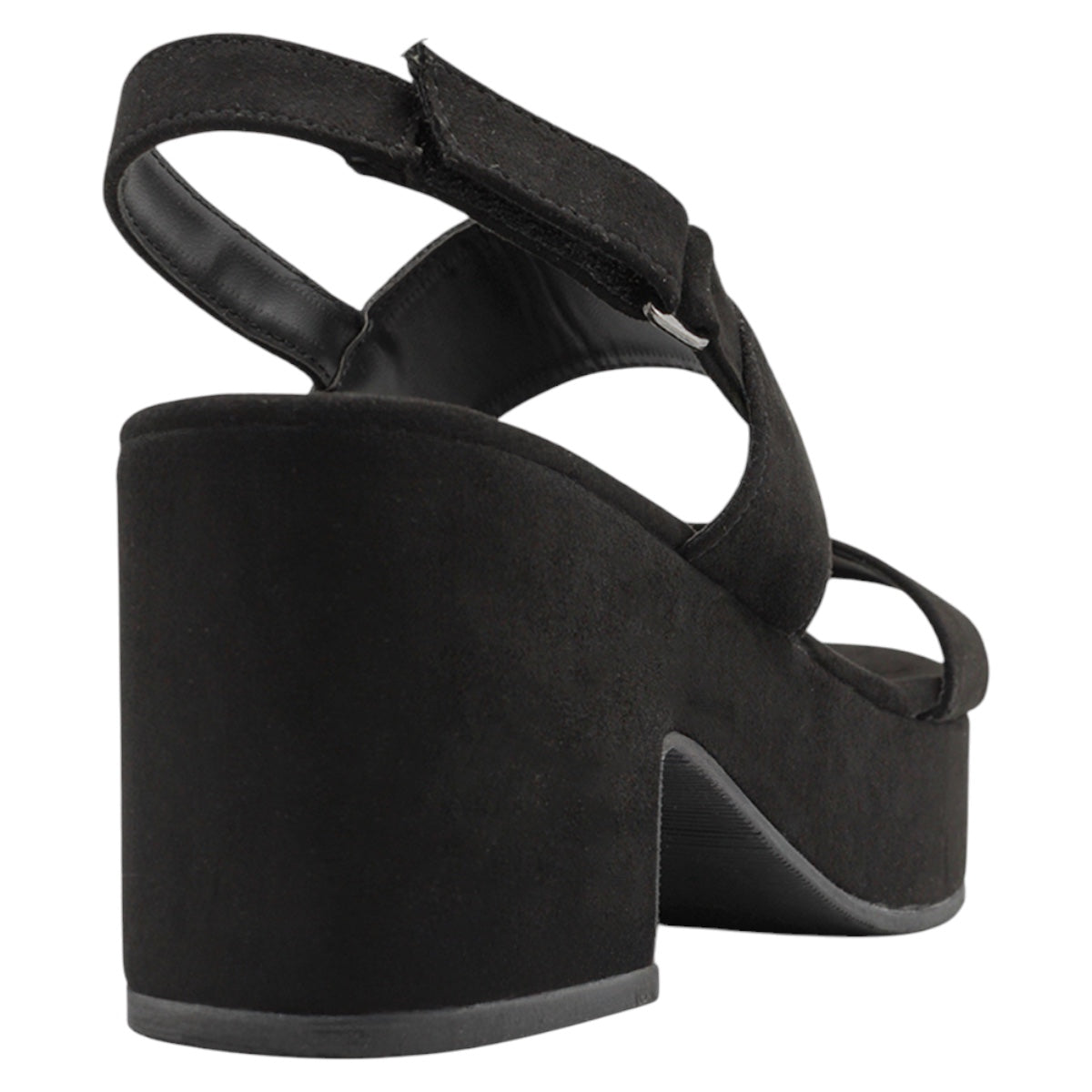 Foto 4 pulgar | Sandalia Con Tacón Exterior Gamuza Color Negro Para Mujer De Rbcollection