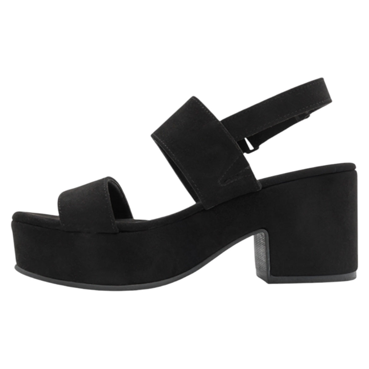 Foto 5 pulgar | Sandalia Con Tacón Exterior Gamuza Color Negro Para Mujer De Rbcollection