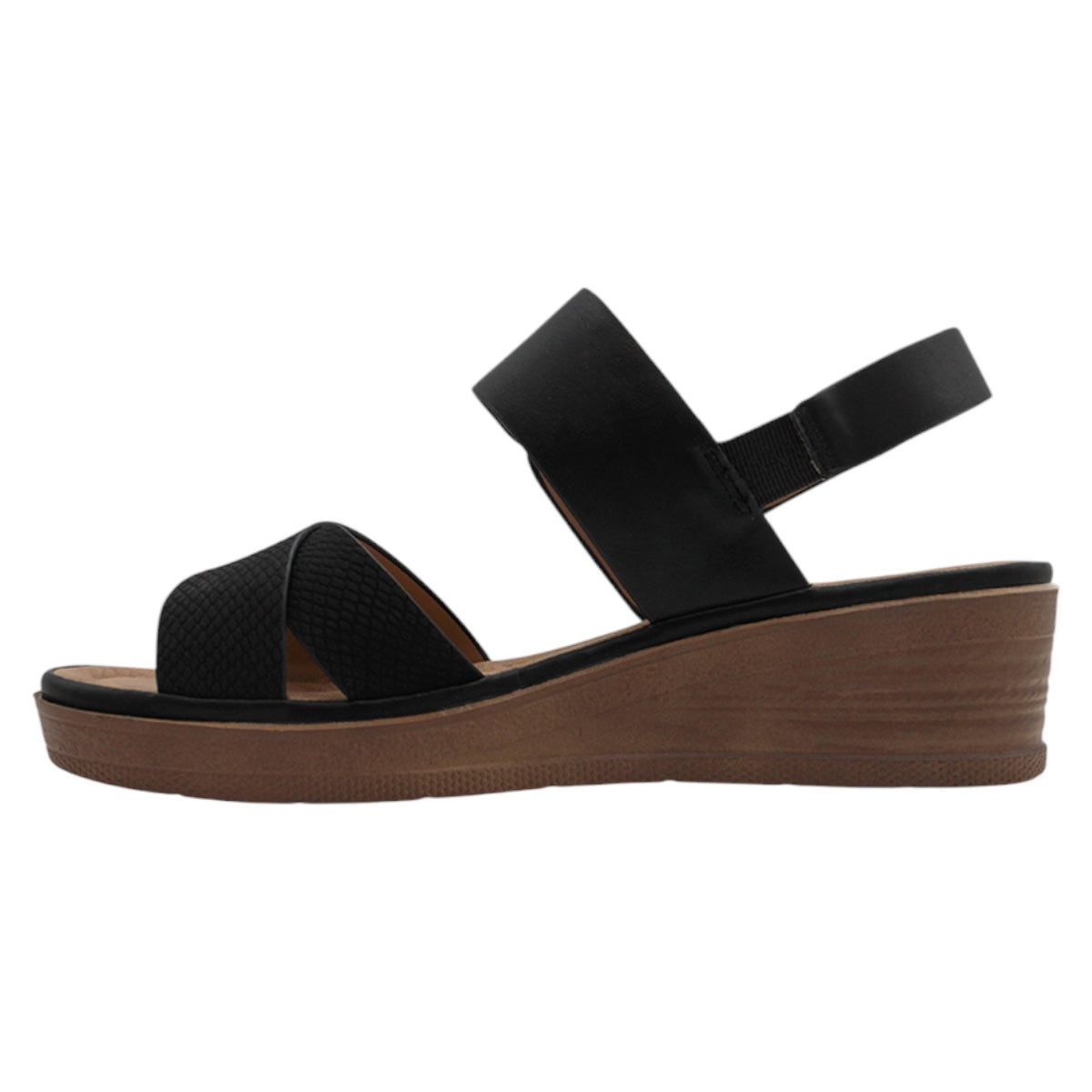 Foto 5 pulgar | Sandalias Con Plataforma Exterior Piel Vegana Color Negro Para Mujer De Rbcollection