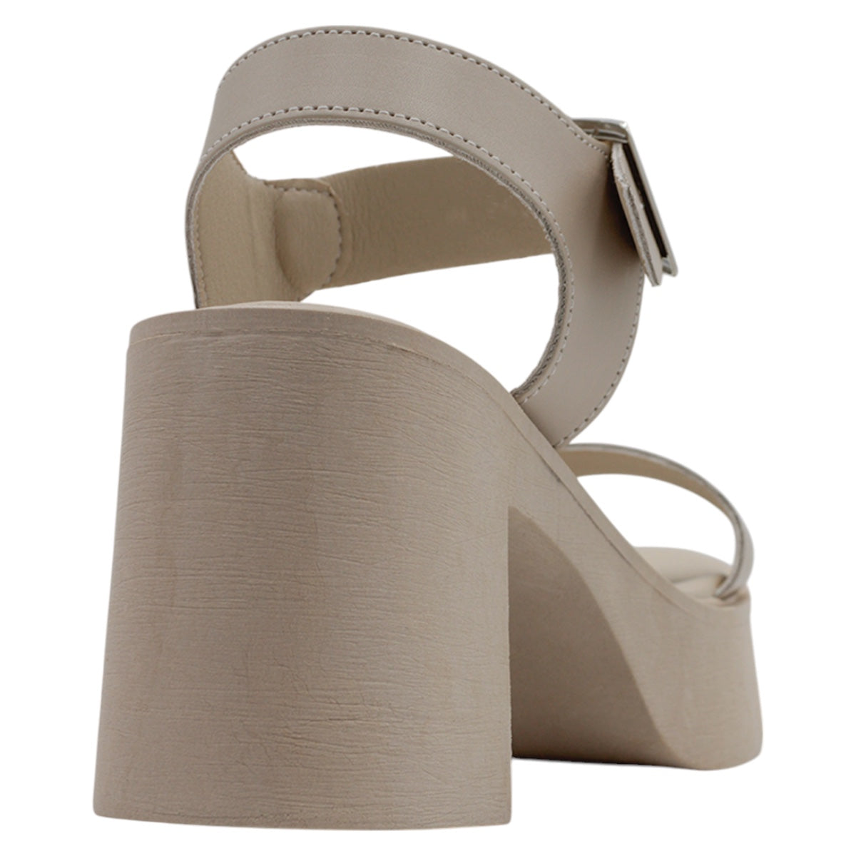 Foto 4 pulgar | Sandalia Con Tacón Exterior Piel Vegana Color Blanco Para Mujer De Rbcollection