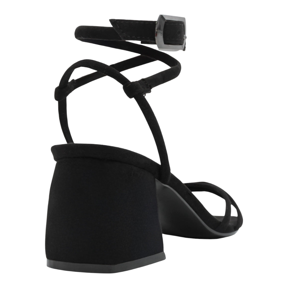 Foto 4 pulgar | Sandalia Con Tacón Exterior Textil Color Negro Para Mujer De Rbcollection