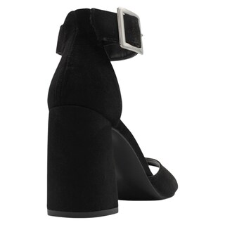 Foto 3 | Sandalia Con Tacón Exterior Gamuza Color Negro Para Mujer De Rbcollection