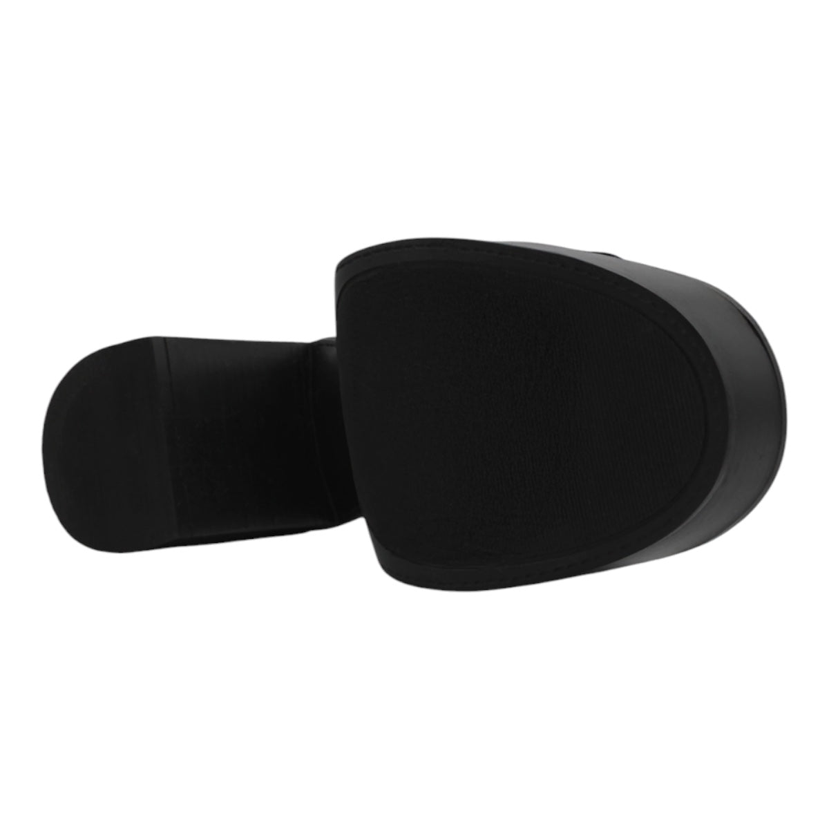 Foto 6 pulgar | Sandalia Con Tacón Exterior Piel Vegana Color Negro Para Mujer De Rbcollection