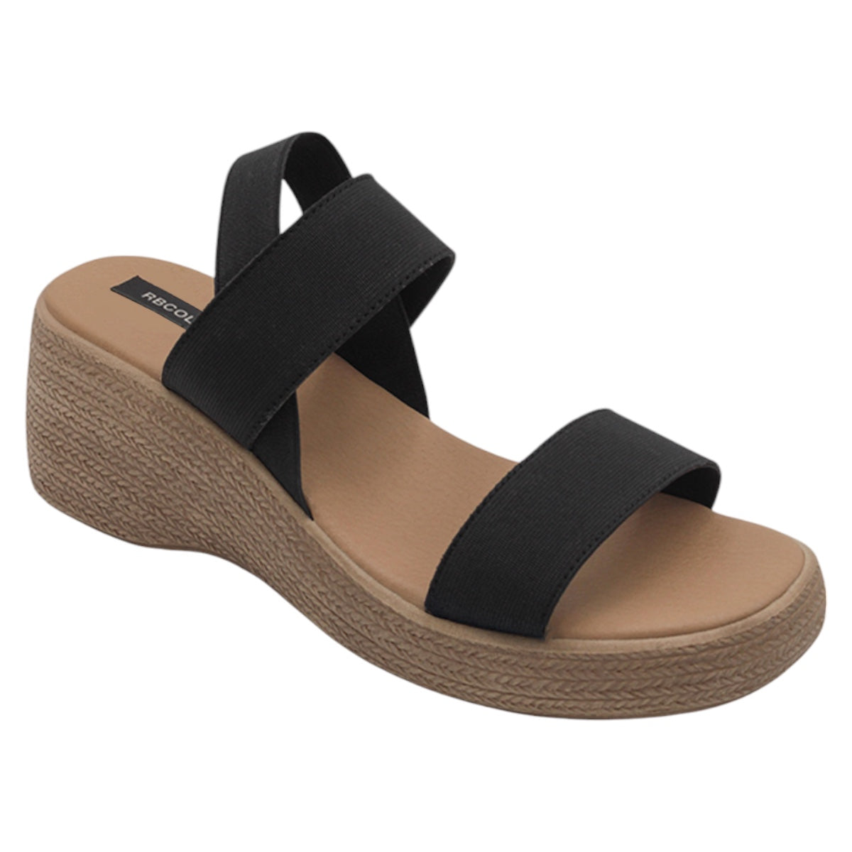 Foto 2 pulgar | Sandalias Con Plataforma Exterior Textil Color Negro Para Mujer De Rbcollection