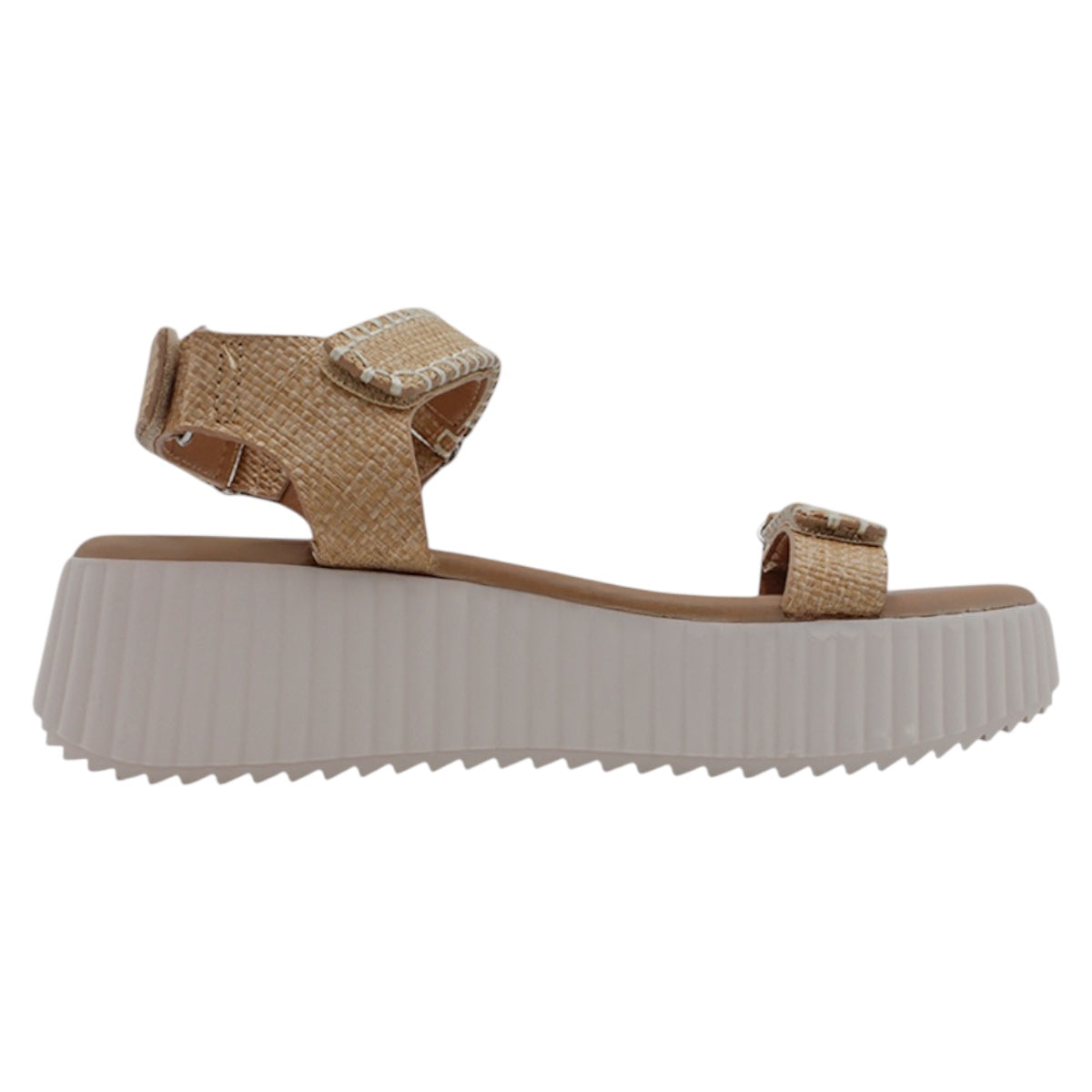 Foto 3 pulgar | Sandalias Con Plataforma Exterior Textil Color Beige  Para Mujer De Rbcollection