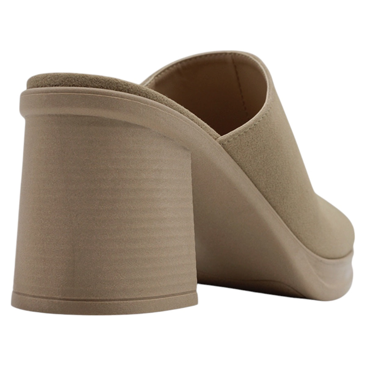 Foto 3 | Sandalia Con Tacón Exterior Piel Vegana Color Beige  Para Mujer De Rbcollection
