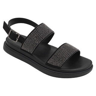 Foto 1 | Sandalias Con Plataforma Exterior Textil Color Negro Para Mujer De Rbbasics