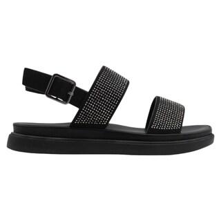 Foto 2 | Sandalias Con Plataforma Exterior Textil Color Negro Para Mujer De Rbbasics