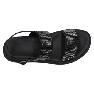 Foto 3 | Sandalias Con Plataforma Exterior Textil Color Negro Para Mujer De Rbbasics