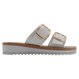 Foto 2 | Sandalias Con Plataforma Exterior Piel Vegana Color Blanco Para Mujer De Rbcollection