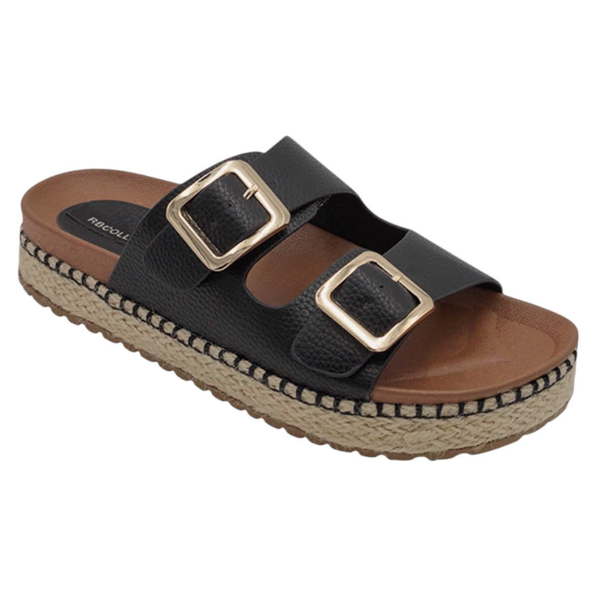 Foto 2 pulgar | Sandalias Con Plataforma Exterior Piel Vegana Color Negro Para Mujer De Rbcollection