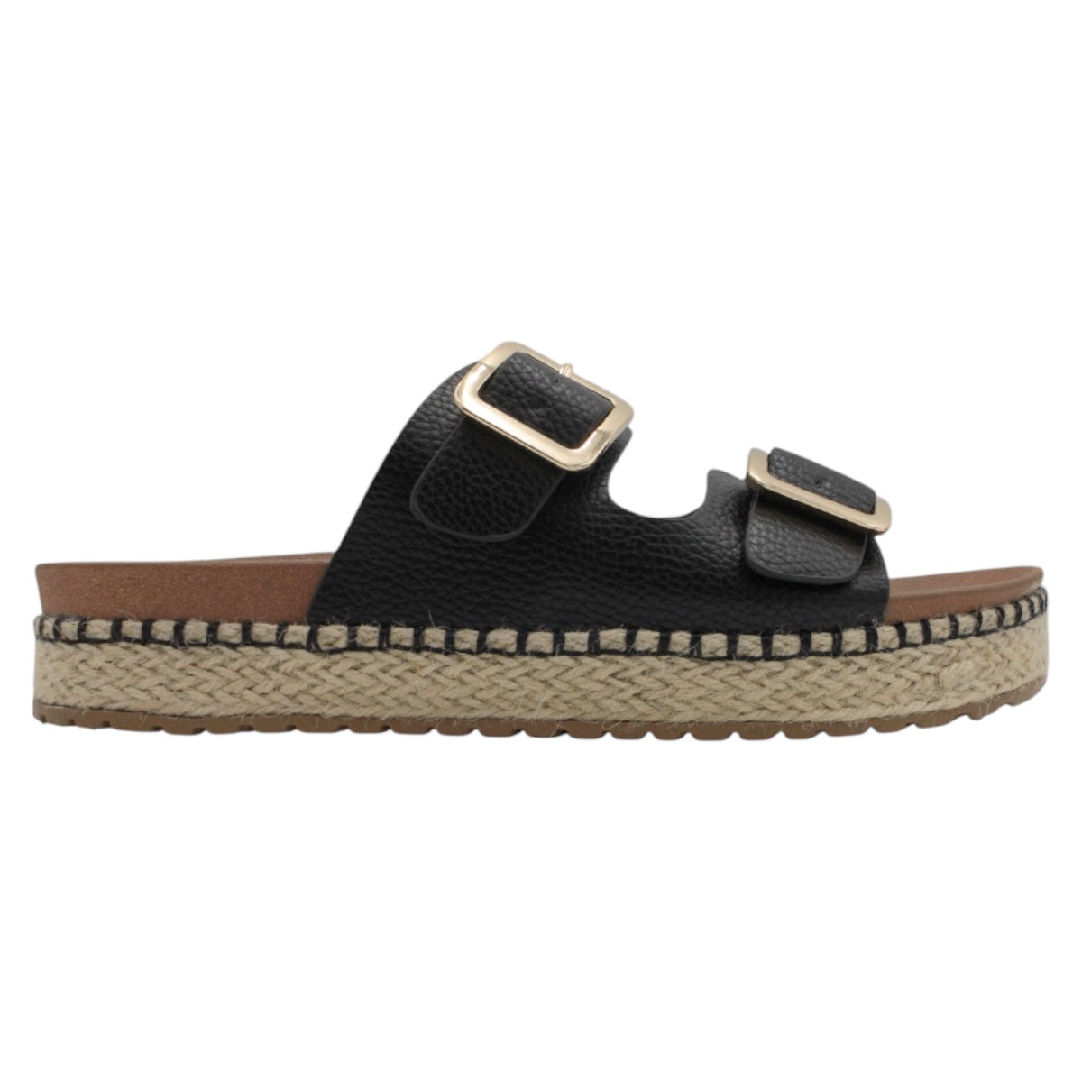 Foto 3 pulgar | Sandalias Con Plataforma Exterior Piel Vegana Color Negro Para Mujer De Rbcollection